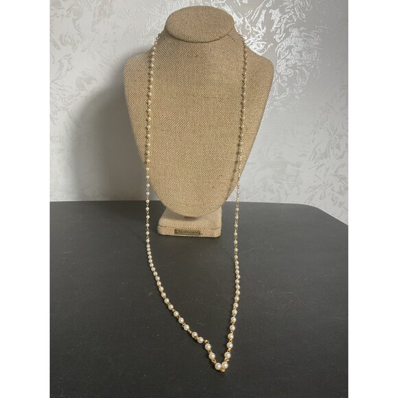 Pearl Beaded Necklace & Chain - Picture 4 of 4